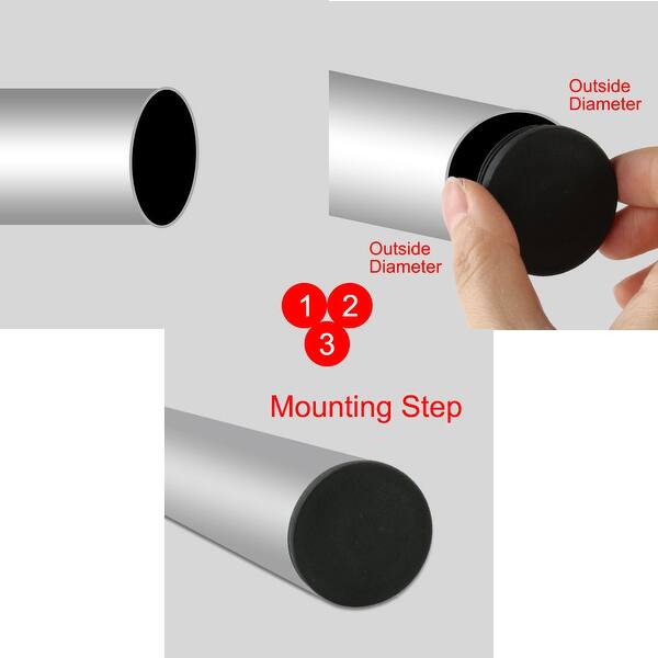 SEWACC 100-Pack Round Plastic Furniture Leg Plugs – 0.63 Inch Black Tube Inserts For Chair, Table, And Patio Furniture End Caps