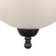 preview thumbnail 10 of 9, Babylon 14-in W Bronze Semi Flush Mount Ceiling Light White Glass - 14-in W x 12.75-in H x 14-in D