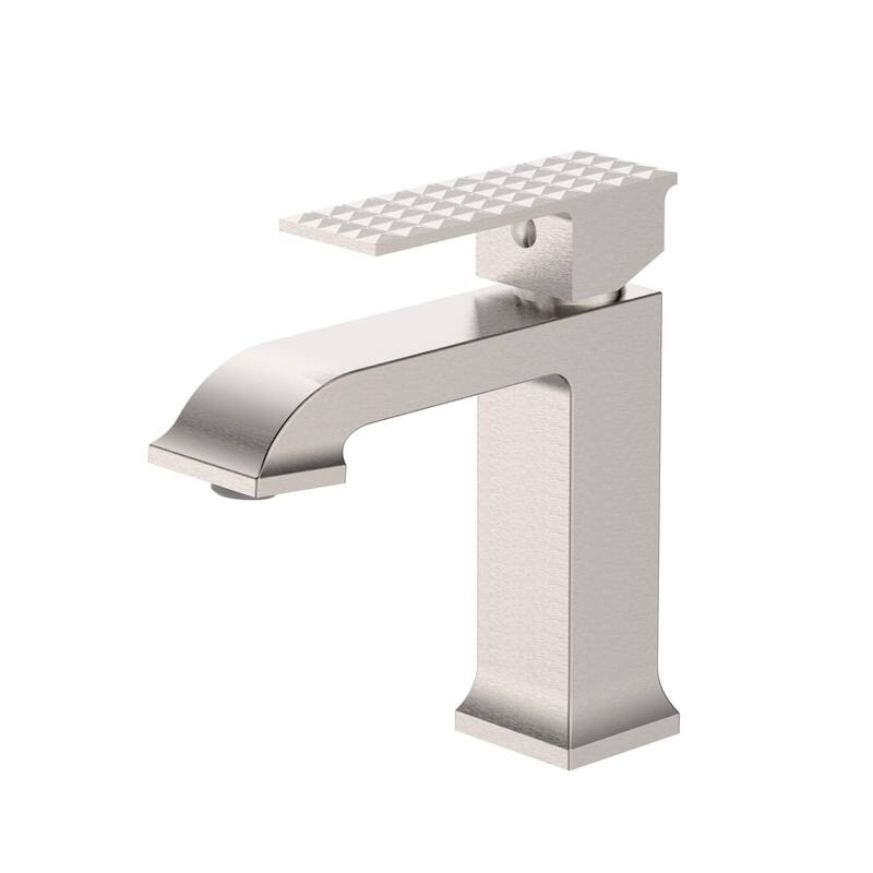 Ruvati Decora Single Handle Square Stacked Short Bathroom Faucet in Brushed Nickel - RVF5132BN - 7'6" x 9'6"