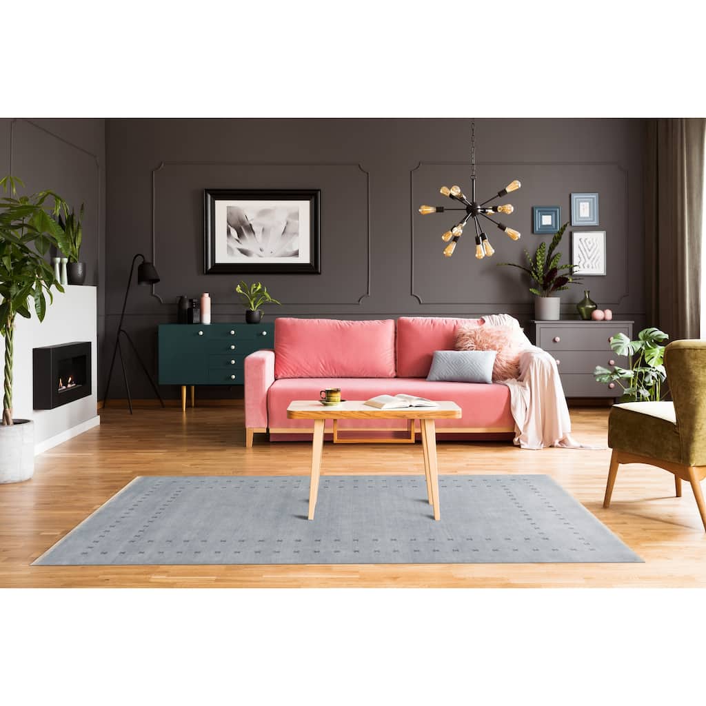 Blue Transitional Lori Baft Rug - 6' x 9'