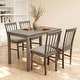 preview thumbnail 4 of 12, Compact 5 Piece Dining Set for Small Spaces(42" Table and Upholstered Chairs)