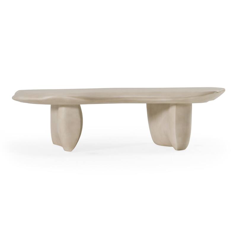 Slone Modern Beige Concrete Coffee Table