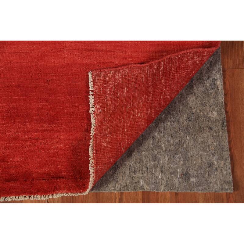 Gabbeh Modern Rug Handmade Oriental Red Wool Carpet - 3'6" x 5'10"
