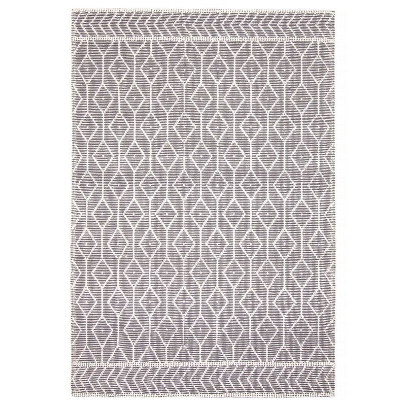 ECARPETGALLERY Braid weave Sienna Grey Wool Rug - 6'0 x 9'0 - Dark Grey - 6'0 x 9'0