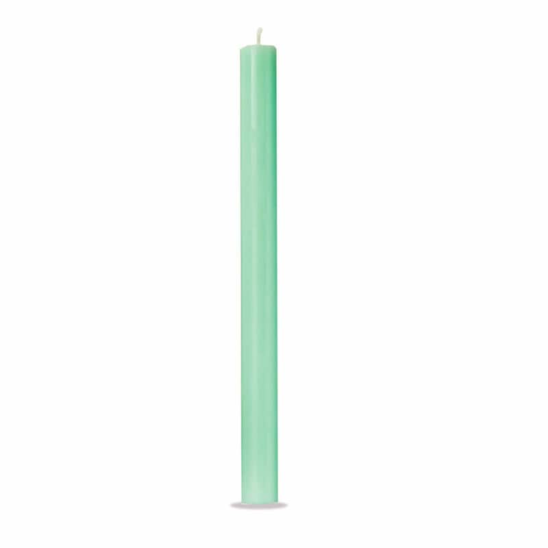 Color Studio 10" Straight Taper Unscented Smokeless Paraffin Wax Candle Seasfoam Burn Time 10 hrs. Sold in Units of 1