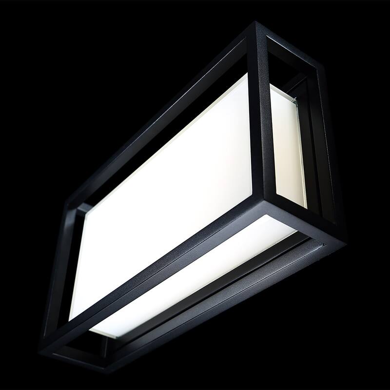 Framed 8in LED Indoor or Outdoor Wall Light 3000K