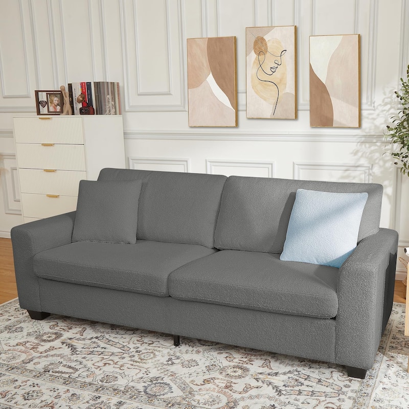 83'' Comfy Cloud Couch, Modern 3 Seater Deep Seat Sofa with Wide Armrester