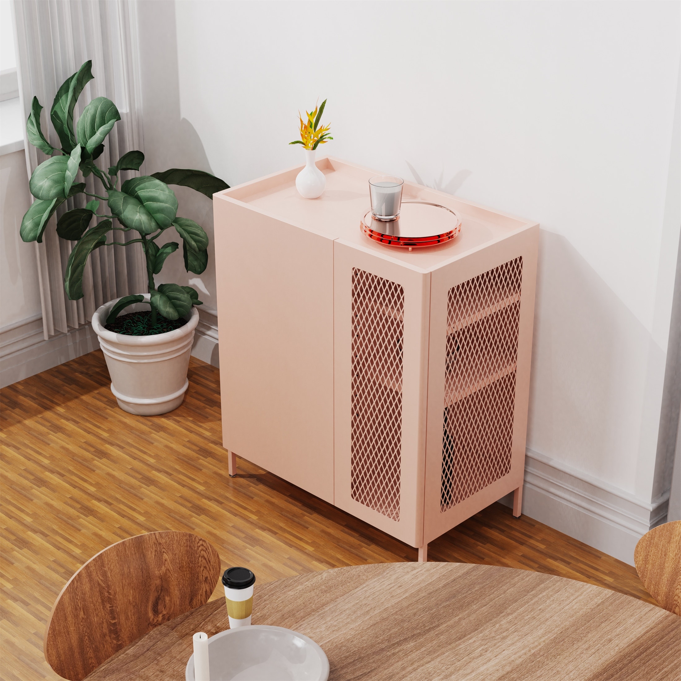 Pink accent cabinet discount