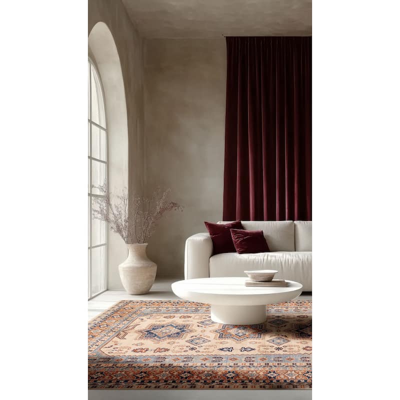 ECARPETGALLERY Hand-knotted Finest Ghazni Ivory Wool Rug - 8'4 x 10'5