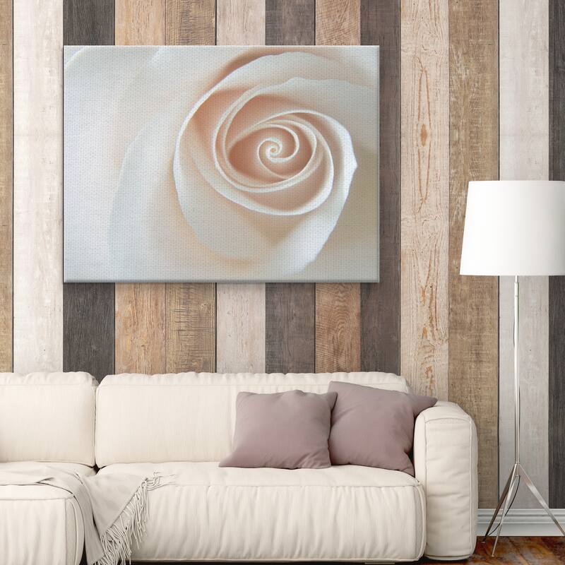 White Rose Swirl by Grand Image Canvas Art Print