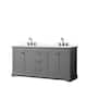 Option Dark Gray, Black Trim, White Quartz Top