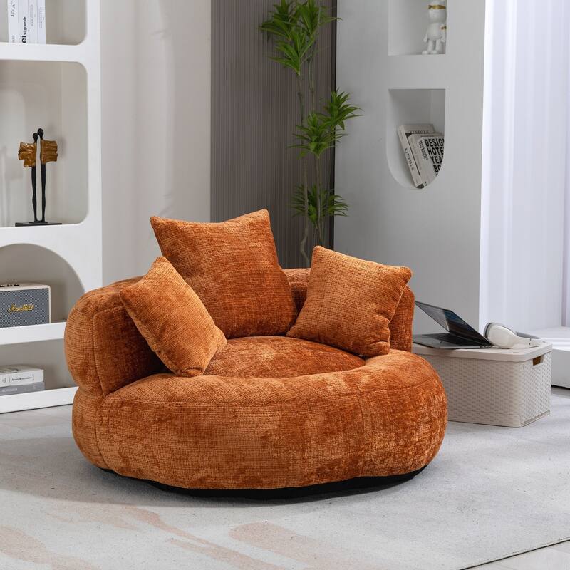 Lazy Sofa Durable Comfort Lounger High Back Bean Bag Chair Couch With Three Pillows for Adults and Kids, Indoor & Outdoor