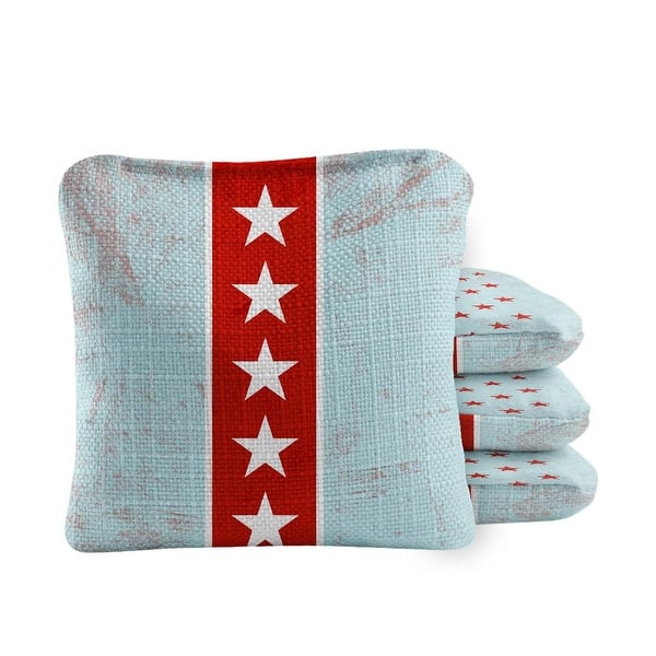 slide 2 of 4, American Moto Blue Dual Sided Cornhole Bags