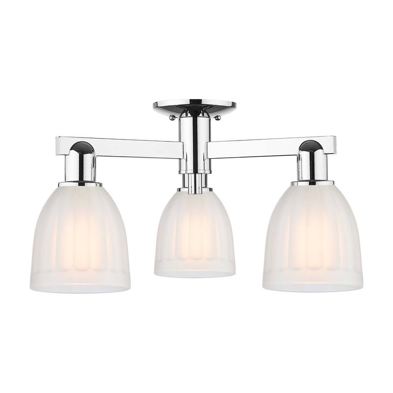 Innovations Lighting Endless Possibilities Arcadia - Brookfield - 3 Light 23" Semi-Flush Mount - Polished Chrome