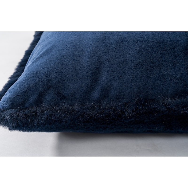 Faux Rabbit Collection Solid Square Pillow - (20" x 20")