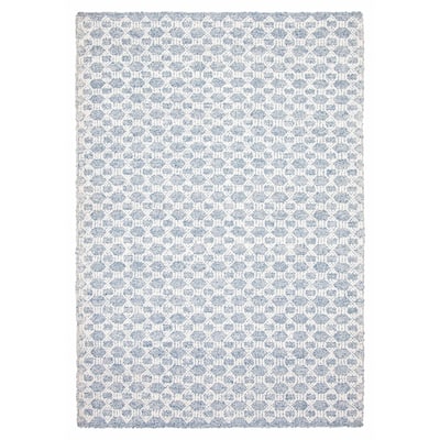 ECARPETGALLERY Braid weave Sienna Blue Wool Rug - 5'5 x 7'9