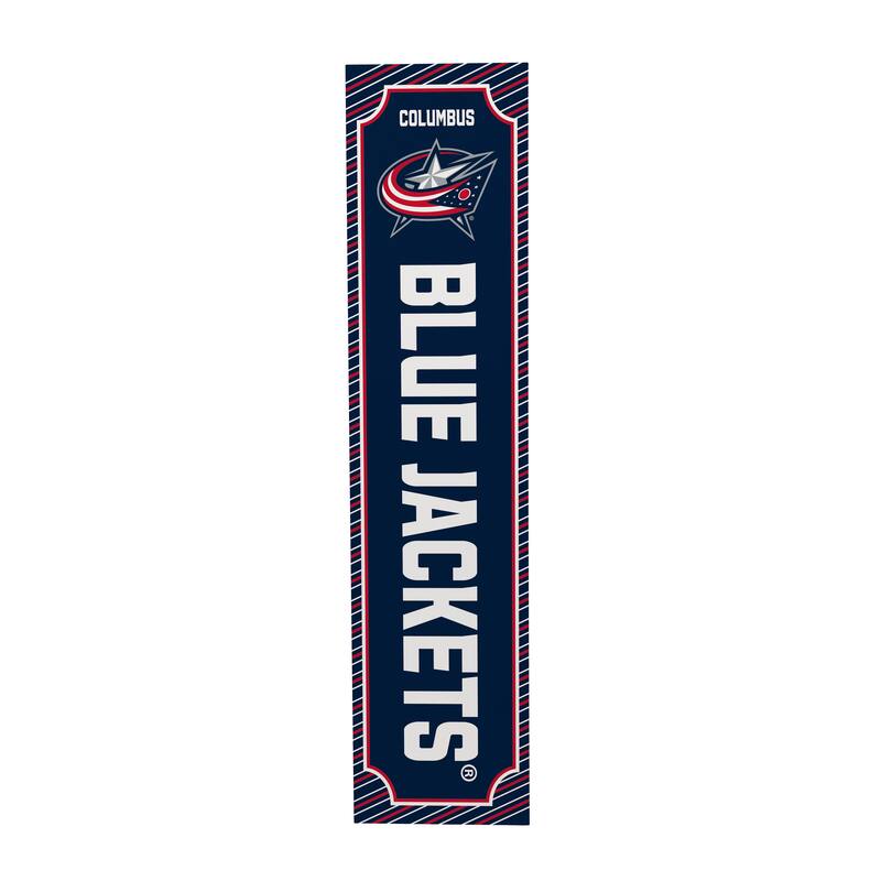 47" Double Sided Seasonal Porch Leaner, Columbus Blue Jackets - 47" x 11.25"