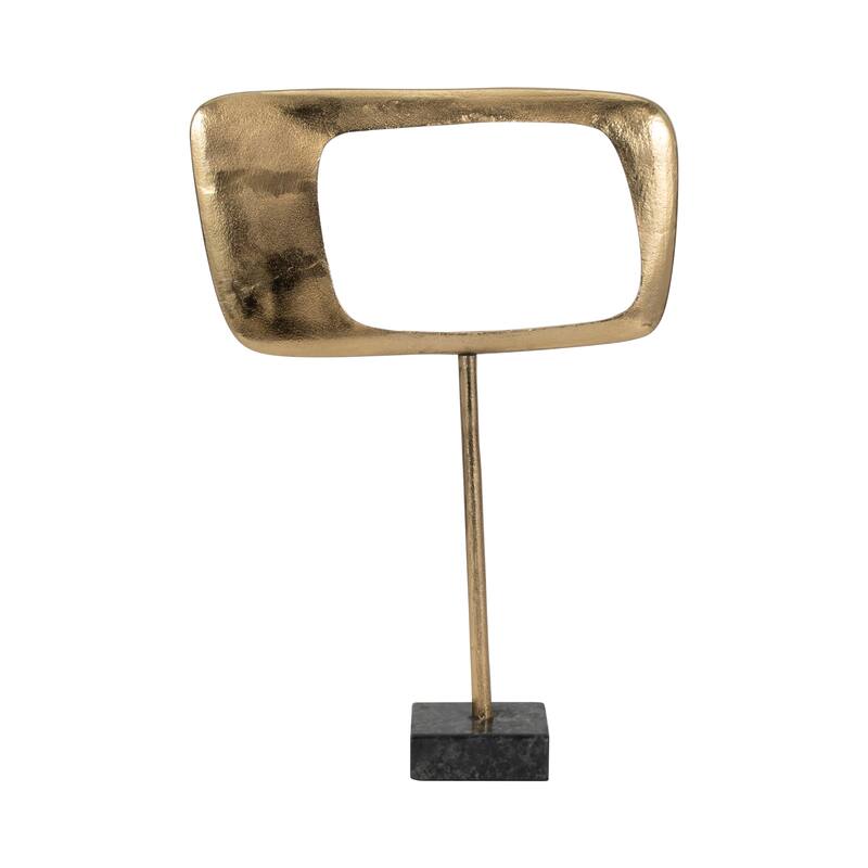 Sagebrook Home Metal/Marble, Table Top Decor Gold, Novelty, Solid Color