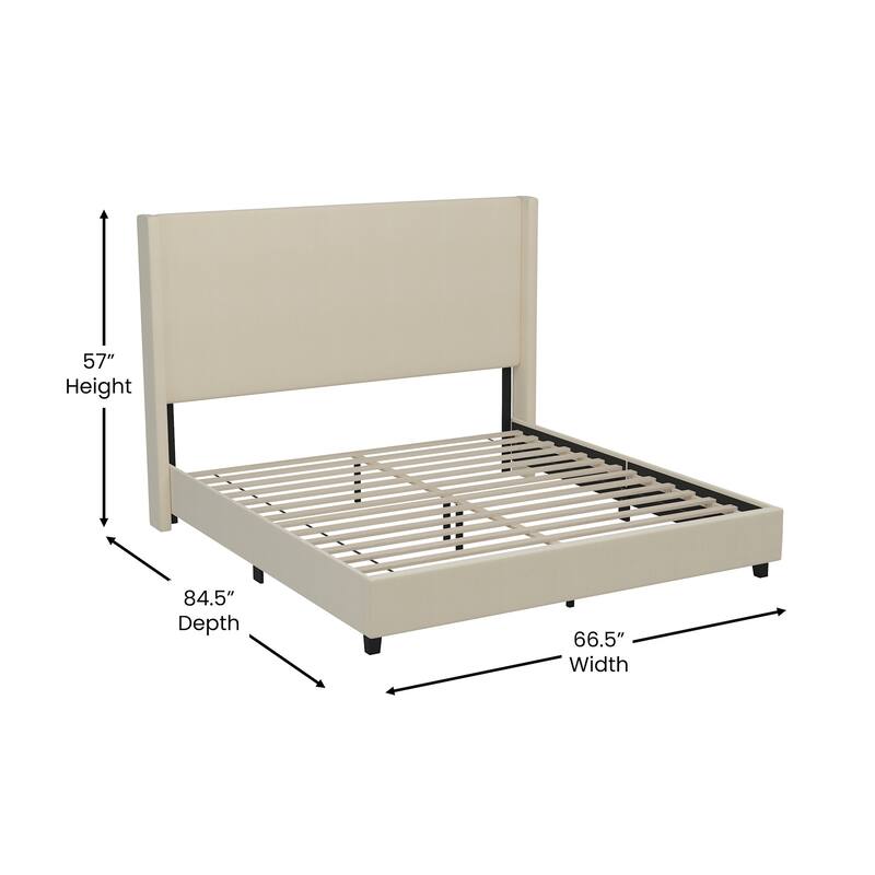 Flash Furniture FFIF38197 Ursulina Queen Wood Platform Bed Frame with