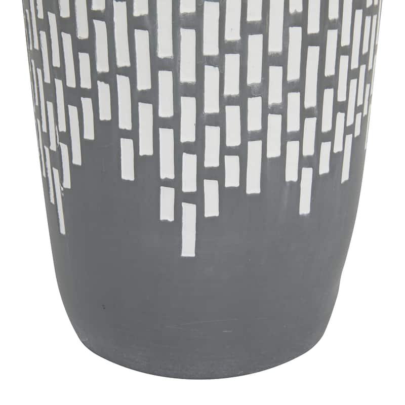 Ceramic Mosaic Inspired Decorative Vase - Set of 2 Gray - Roche River Decor