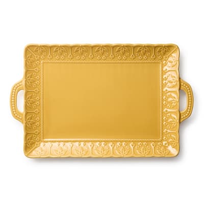 Certified International Provence Embossed Rectagular Platter w/Handles - 20"W x 12.5"D x 1.5"H