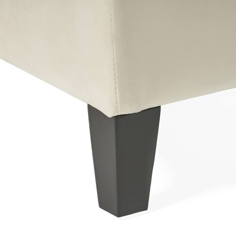 51" Button-Tufted Diamond Stitch Storage Ottoman with Pressure Hinges