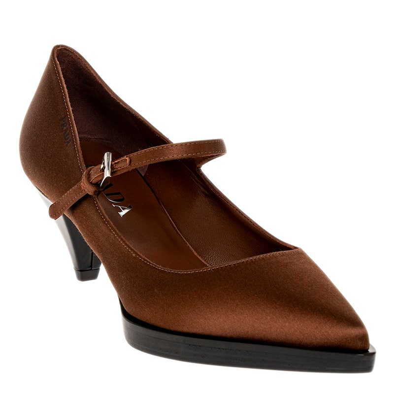 Prada Satin Mary Jane Pumps - 38.5 EU