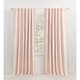 preview thumbnail 23 of 31, Lauren Ralph Lauren Velvety Back Tab/Rod Pocket Curtain Single Panel 52x108 - Blush