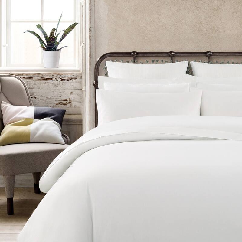 Vintage Washed Cotton Percale Bed Sheet Set