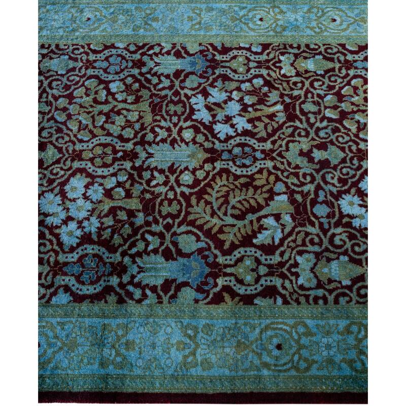 Overdyed One-of-a-Kind Hand-Knotted Area Rug - Red - 2' 8" x 4' 5"