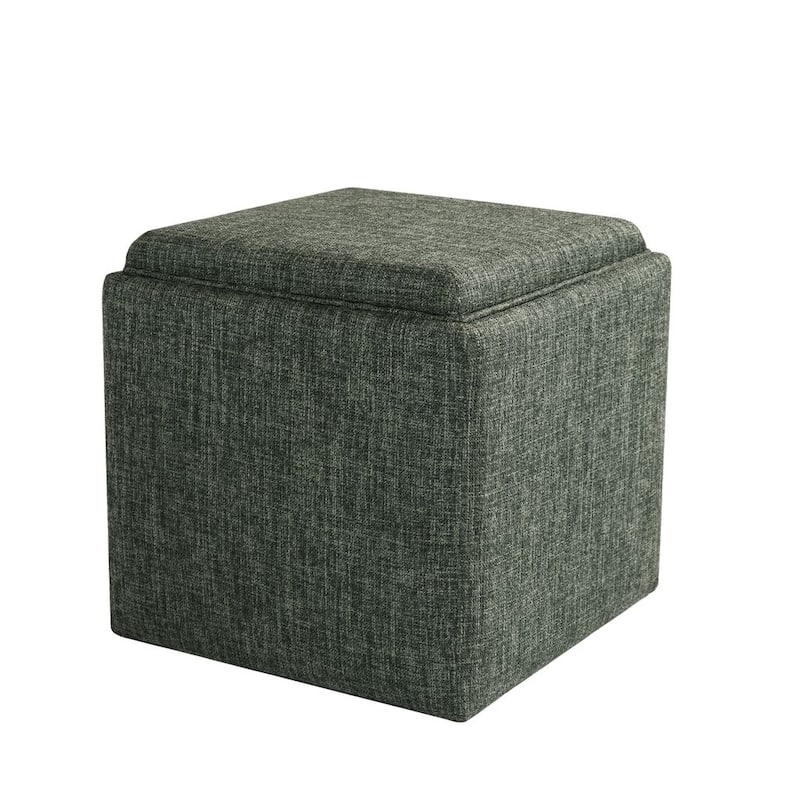 HomePop Storage Ottoman with Tray Top