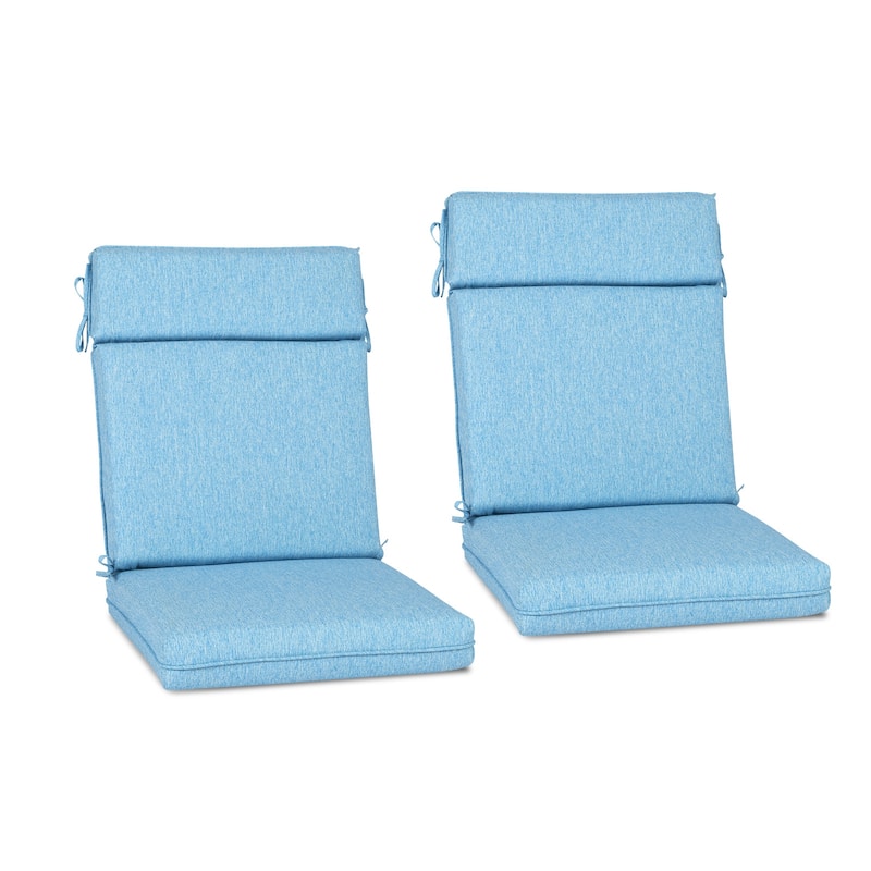 Aoodor Outdoor High Back Dining Chair Cushion Set, 44"x21"x3.2", Set of 2 - 44"x21"x3.2"