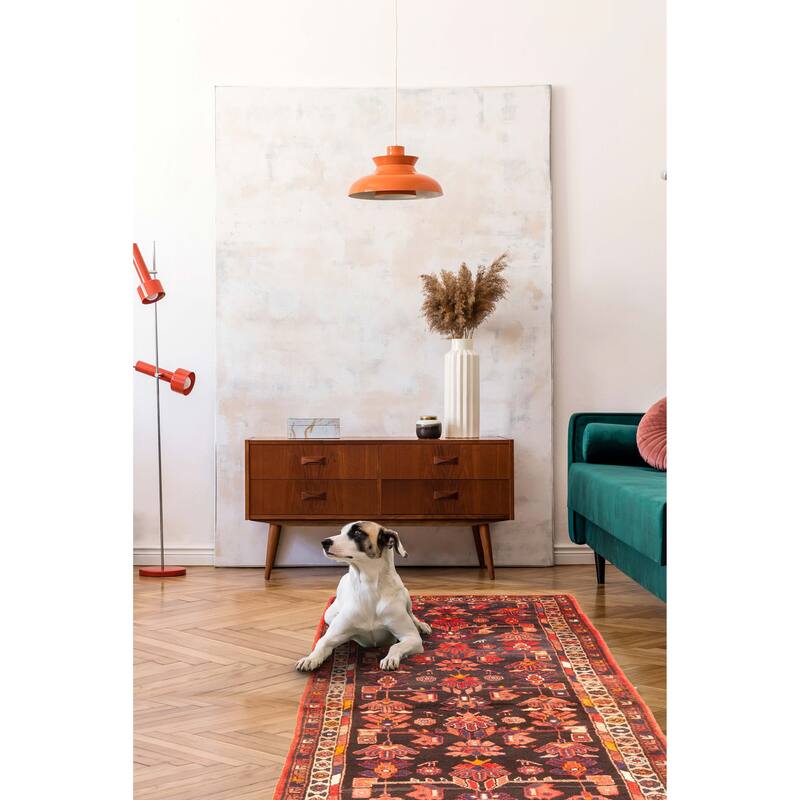 ECARPETGALLERY Hand-knotted Andelz Black Wool Rug - 3'4 x 7'6