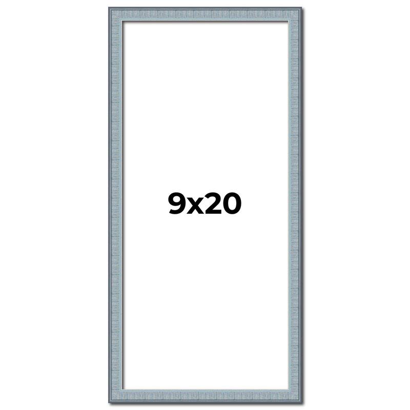 9x20 Frame Rustic Sky Blue Solid Wood Picture Frame | 0.75 Inch