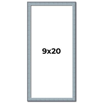 9x20 Frame Rustic Sky Blue Solid Wood Picture Frame | 0.75 Inch