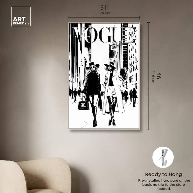 Shopping Gals Cover Canvas by Art Remedy