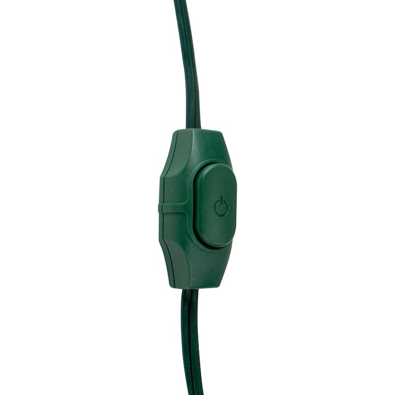 9ft Green Indoor Extension Power Cord with 9-Outlets and Foot Switch - 9'