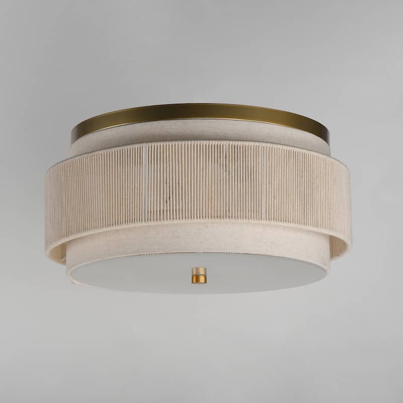 Maxim 12810OF Seacliff 2 Light 16" Wide Flush Mount Drum Ceiling