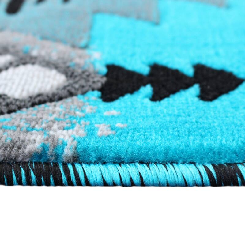Traditional Southwestern Style Olefin Fiber Geometric Area Rug