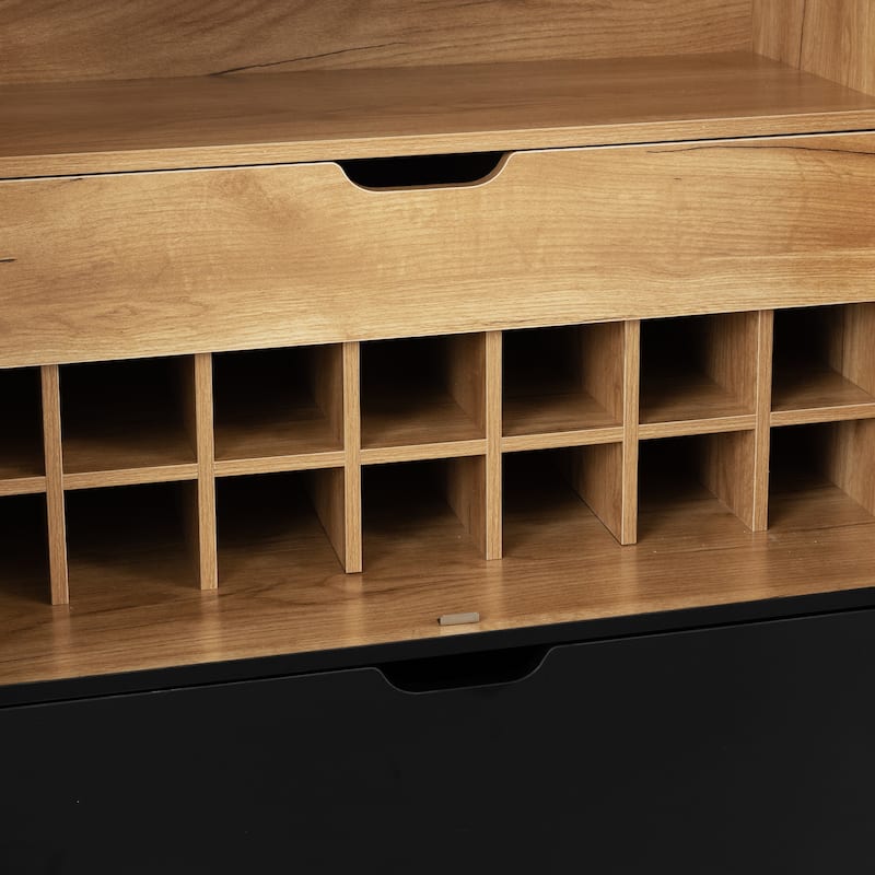 Wooden Cabinet Sideboard with Wine Racks