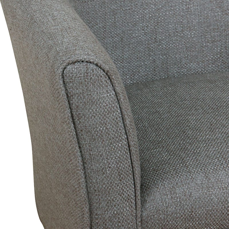 Porch & Den Kingswell Charcoal Modern Barrel Accent Chair