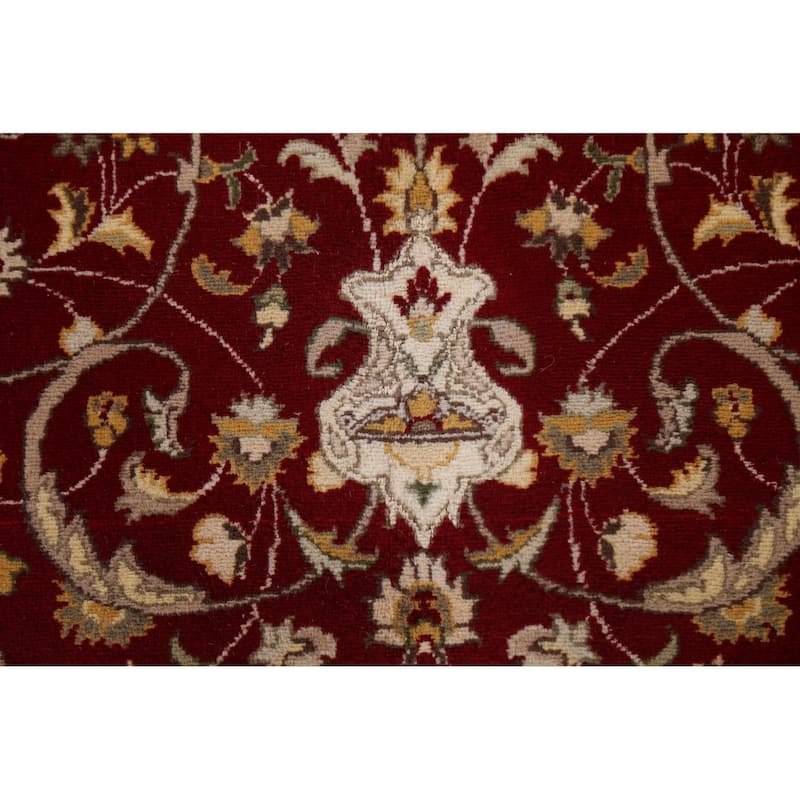 Wool/ Silk Vegetable Dye Floral Tabriz Oriental Area Rug Hand-knotted - 8'1" x 10'5"