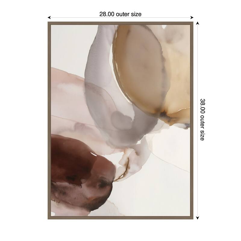 Kate and Laurel Earth Bloom II by Amy Lighthall Framed Canvas Wall Art Print