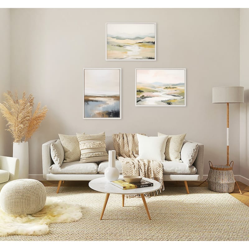 Sylvie Beaded Idyllic Retreat Framed Canvas by Amy Lighthall