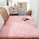 preview thumbnail 7 of 126, Large Shaggy Home Decor Carpets Fluffy Area Rugs for Living Room Bedroom Pink - 4'x6' - Rectangle