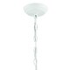 preview thumbnail 4 of 5, Broche 6 Light Matte White Chandelier - 21'' W x 24.5'' H