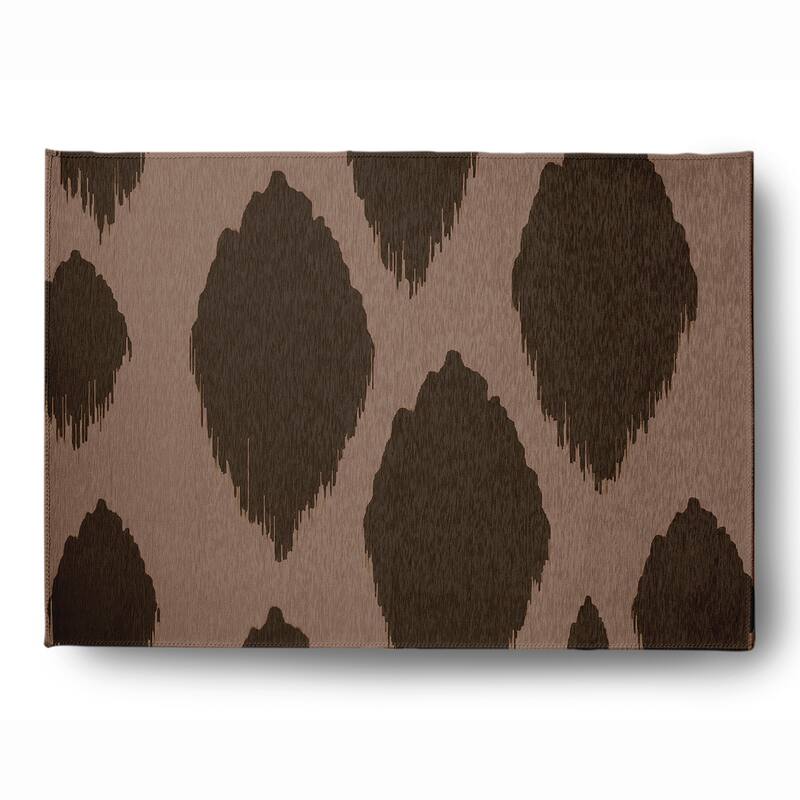 Web of Ikat Soft Chenille Rug - 5' x 7' - Brown