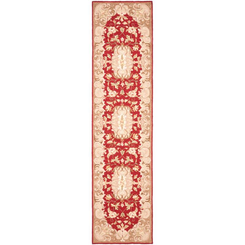 SAFAVIEH Handmade Easy Care Abida Oriental Rug - 2'6" x 10' Runner - Rust/Sage