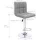 Bar Stools Adjustable Armless Swivel PU Leather Barstools Set of 2