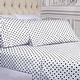 preview thumbnail 49 of 75, Superior Cotton Blend Polka Dot Bed Sheet Set Full - White